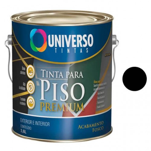 TINTA PISO ACRIL.UNIVERSO 3,60 PRETO PC 1