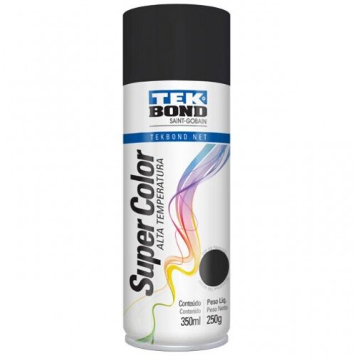 TINTA SPRAY TEKBOND .ALT.TEMP.PRETO FOSCO  350ML PC 1