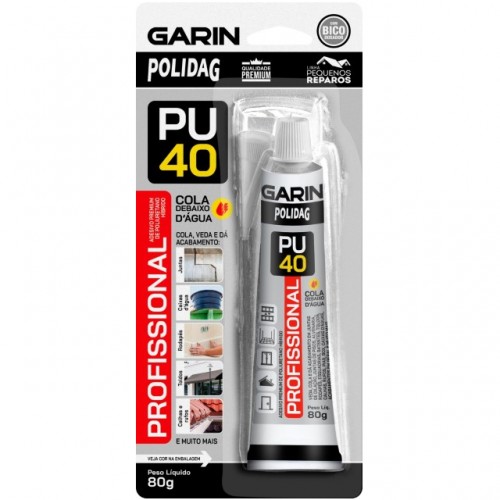 COLA POLIDAG PU40 GARIN 80GR CINZA PPUC-080 PC 1 COLA POLIDAG PU40 GARIN 80GR CINZA PPUC-080 PC 1