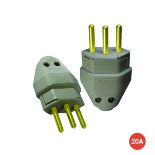 PINO MACHO(20A) 2P+T RADIAL CINZA 1501134 PC 10 PINO MACHO(20A) 2P+T RADIAL CINZA 1501134 PC 10