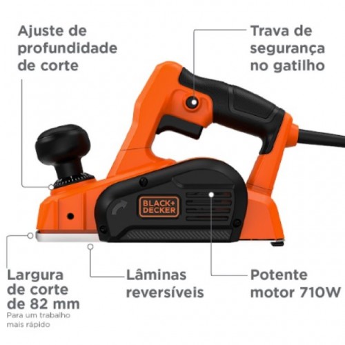 PLAINA B&D 31/4 (82MM) 710W 127V BEW712-BR PC 1 PLAINA B&D 31/4 (82MM) 710W 127V BEW712-BR PC 1