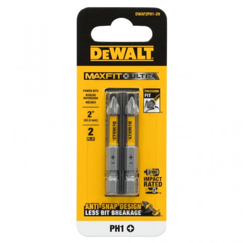 BITS PHILIPS DEWALT PH1 50MM MAXFIT DWAF2PH1-2H PC 2