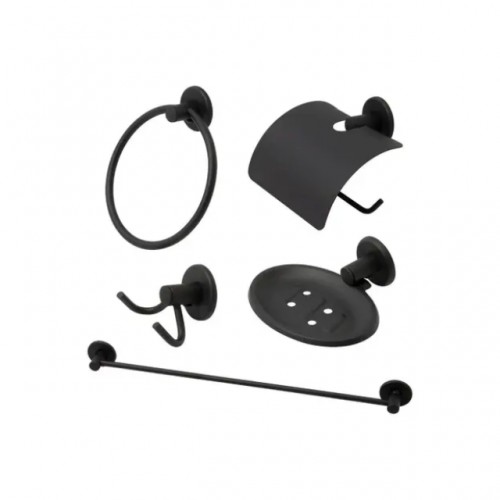 KIT P/BANH.HIDROLAR FAETTO PRETO FOSCO 5PCS PC 1 KIT P/BANH.HIDROLAR FAETTO PRETO FOSCO 5PCS PC 1