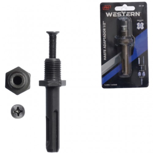ADAPTADOR P/FURADEIRA SDS PLUS P/MANDRIL 1/2 WESTERN AD-40 PC 1 ADAPTADOR P/FURADEIRA SDS PLUS P/MANDRIL 1/2 WESTERN AD-40 PC 1