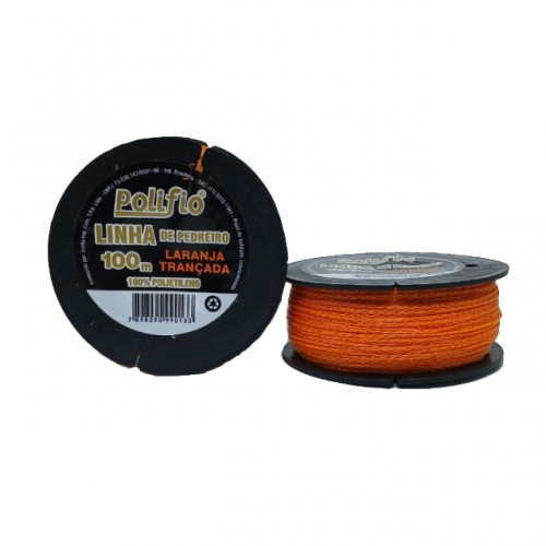 LINHA PEDREIRO TRANC POLIFIO LARANJA 100M PC 12 LINHA PEDREIRO TRANC POLIFIO LARANJA 100M PC 12