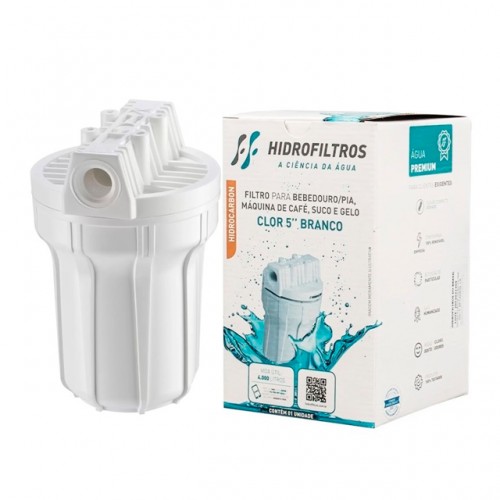 FILTRO HIDROF. 5 BRANCO CARBON 1/2X1/2 (CLORO) 2483 PC 1 FILTRO HIDROF. 5 BRANCO CARBON 1/2X1/2 (CLORO) 2483 PC 1