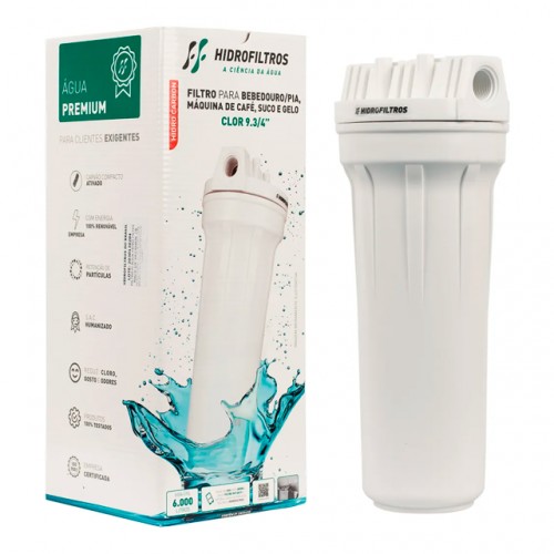 FILTRO HIDROF. 9.3/4  BRANCO CARBON 1/2X1/2 (CLORO)  1783 PC 1