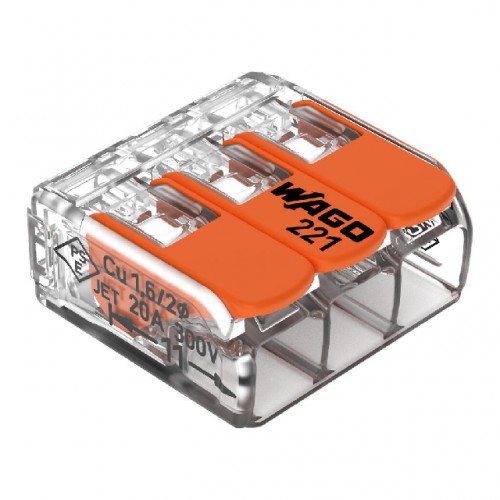 CONECTOR EMENDA WAGO TP 4MM 2P 32A 221-412 PC 10 CONECTOR EMENDA WAGO TP 4MM 2P 32A 221-412 PC 10